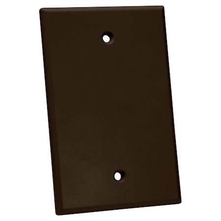 Quest Technology International Oversized Keystone Wall Plate, Single-Gang - Blank, Brown NFP-5003